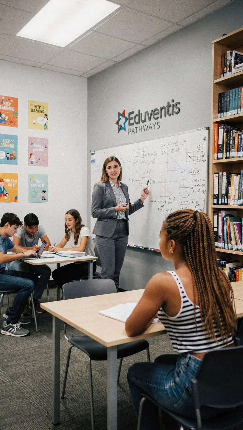 Een leraar die persoonlijke begeleiding biedt aan een leerling tijdens een studie sessie.